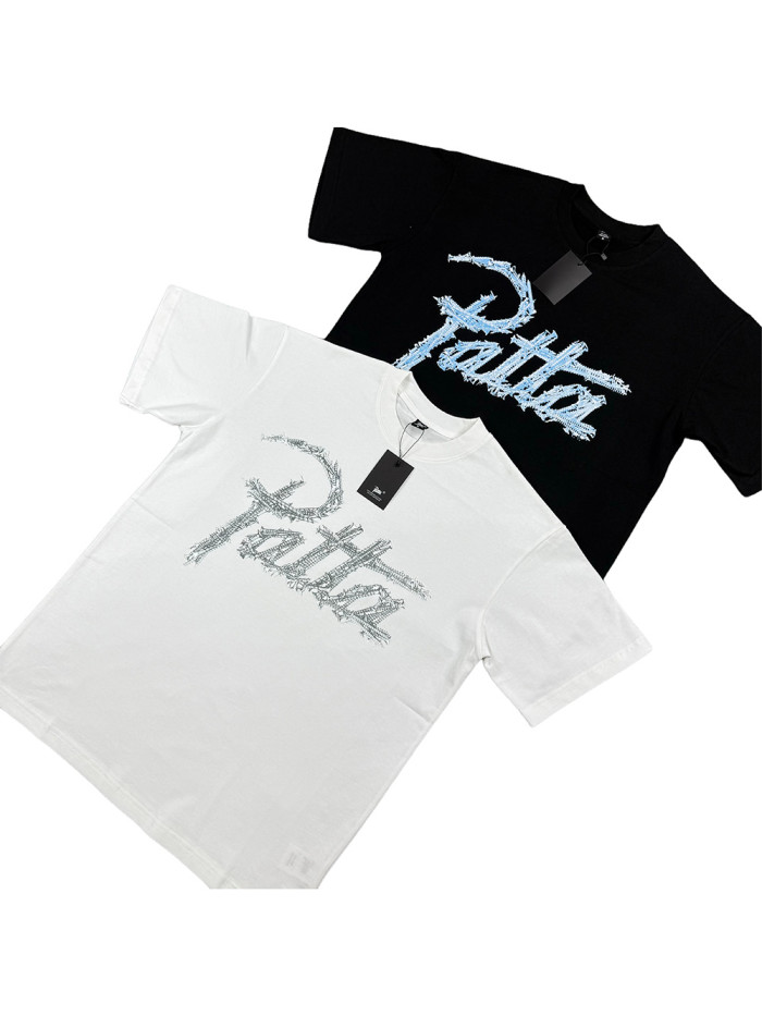 [50% Off]Creative Nail-Style Letter Print Tee 2 colors 28478564