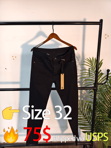 [buy more save more] 1:1 quality version Pure Black Jeans 28478750