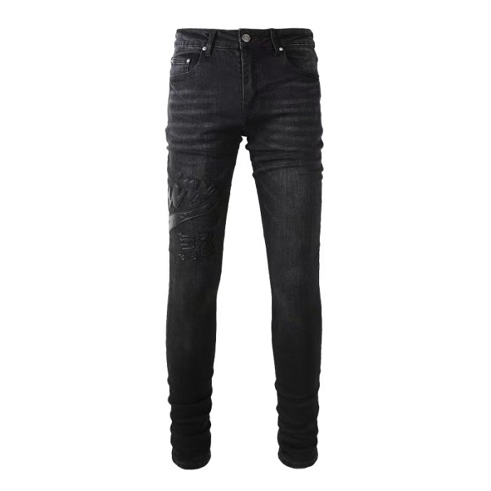 1:1 quality version 3D Embroidered Logo 22 Jeans 28480738