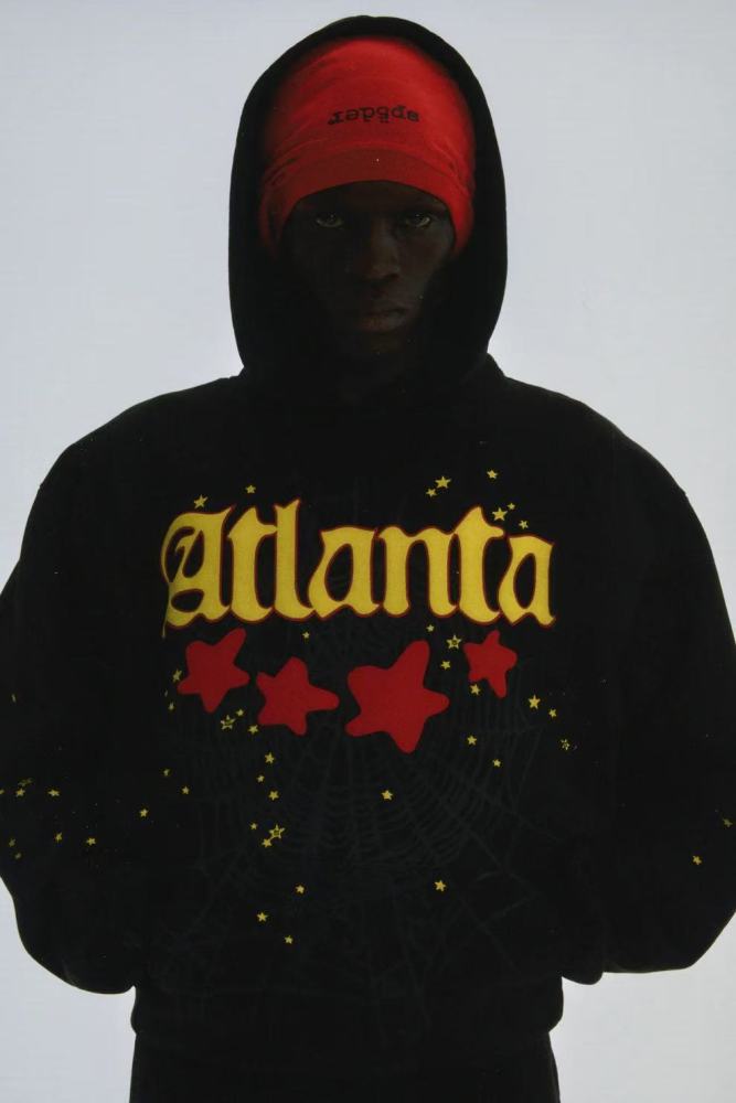 1:1 quality version Yellow lettered Atlanta print Hoodie & Pants Set  28480754