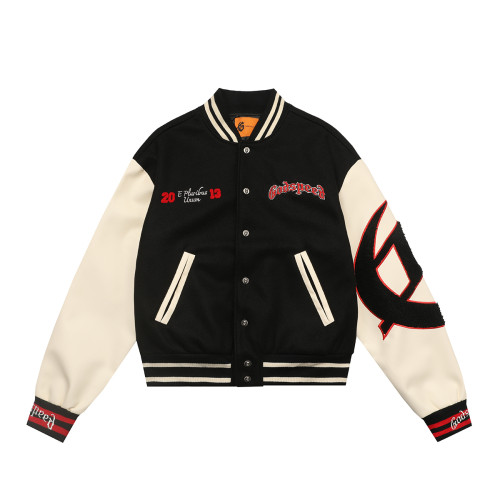 Skull Letter Embroidered Baseball Jacket 28481821