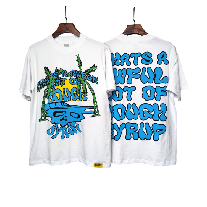 Blue Cartoon Alphabet Print Tee 28476787