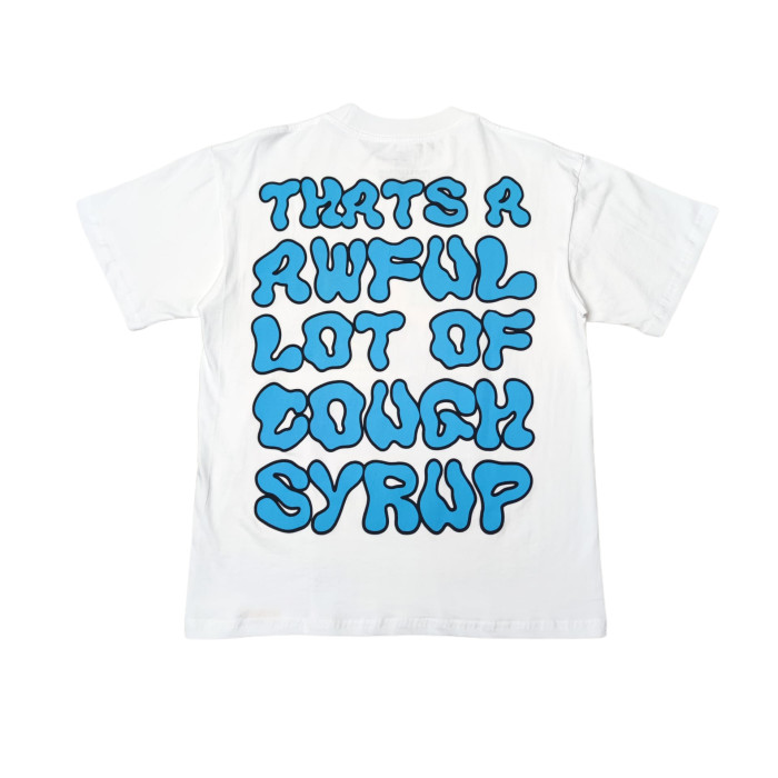 Blue Cartoon Alphabet Print Tee 28476787