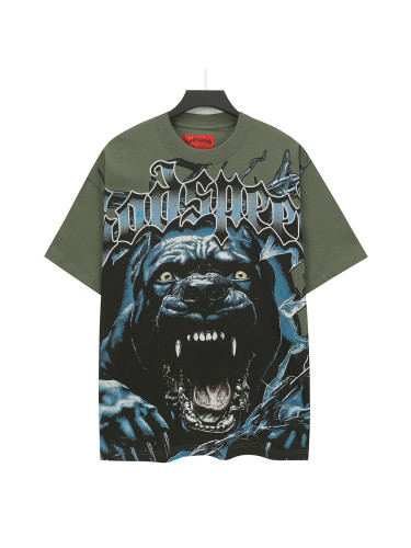 [Buy Two Get One Free]Bully Dog print Washed Version Tee 2 colors 28474641