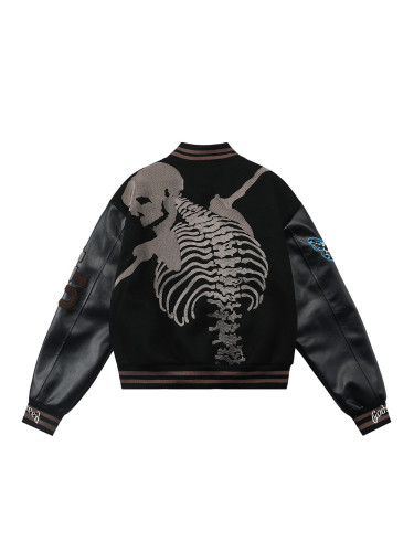 Back Skeleton Embroidered Baseball Jacket 2 colors 28485548