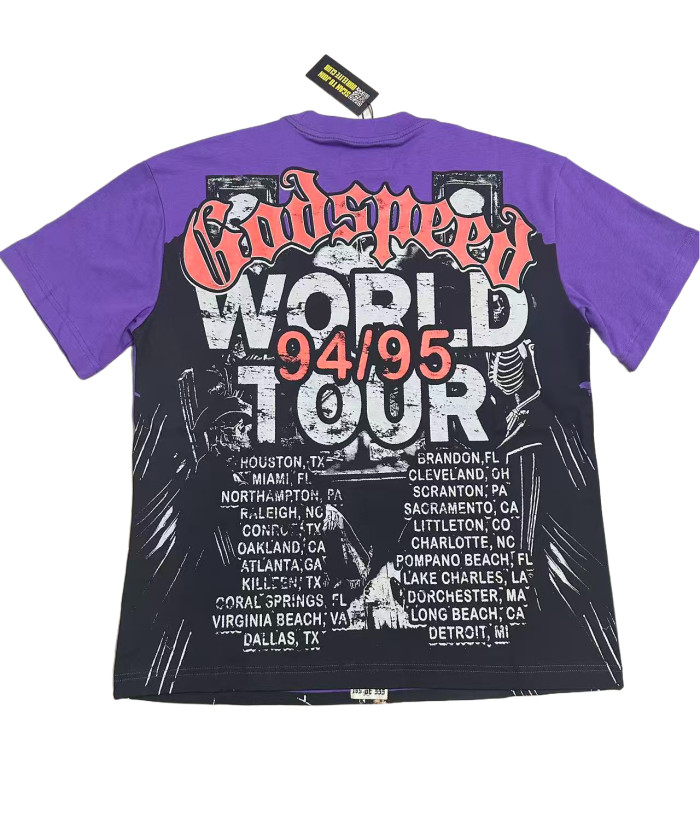 [Buy Two Get One Free]Skull Gathering Gambling Printed Washed Version Tee 2 colors 28487751