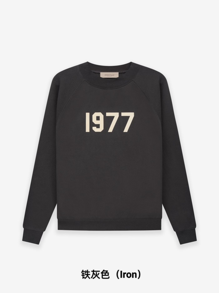 [Big & Tall for weights up to 220 lbs]1:1 quality version 3D Flocked 1977 Digital Crewneck Pullover Sweatshirt 4 colors 28491693