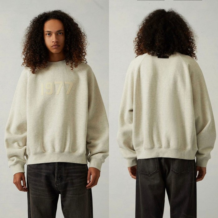 [Big & Tall for weights up to 220 lbs]1:1 quality version 3D Flocked 1977 Digital Crewneck Pullover Sweatshirt 4 colors 28491693