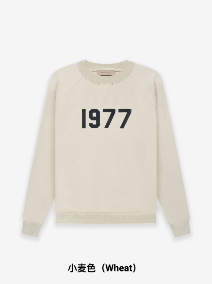 [Big & Tall for weights up to 220 lbs]1:1 quality version 3D Flocked 1977 Digital Crewneck Pullover Sweatshirt 4 colors 28491693