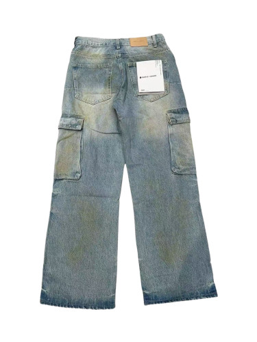 1:1 quality version Big pocket ripped straight leg Jeans 28468711