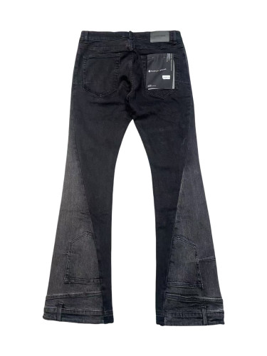 1:1 quality version Two-Tone Reverse-Seam Flared Jeans 28494388