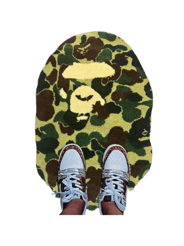 Camouflage ape head flocked rug 5 colors 28468795