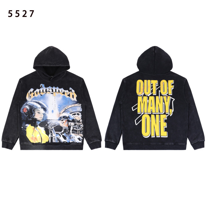   Robot Print Washed Version Hoodie 2 colors 28495504