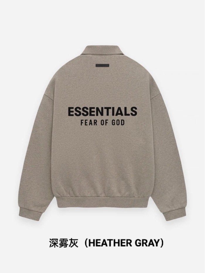 [Big & Tall for weights up to 220 lbs]1:1 quality version Silicone Letter Lapel Holiday Core Fleece Polo Hoodie 3 colors 28496740