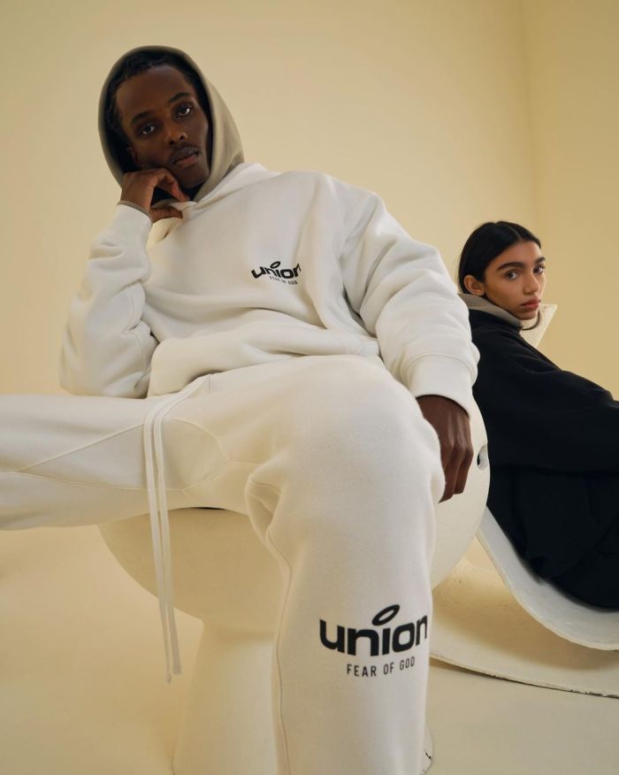 [Big & Tall for weights up to 220 lbs]1:1 quality version Union LA Collaboration 3D Silicone  Hoodie & Sweatpants Set 2 colors 28496753