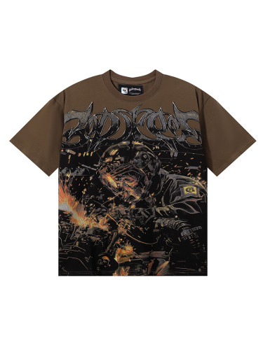 [Buy Two Get One Free]28455397 Skull Welding motorcycle printed Tee 3 colors