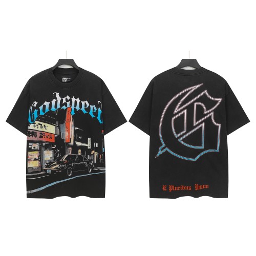 [Buy Two Get One Free]Japanese Street Skull Print Washed Version Tee 2 colors 28498717