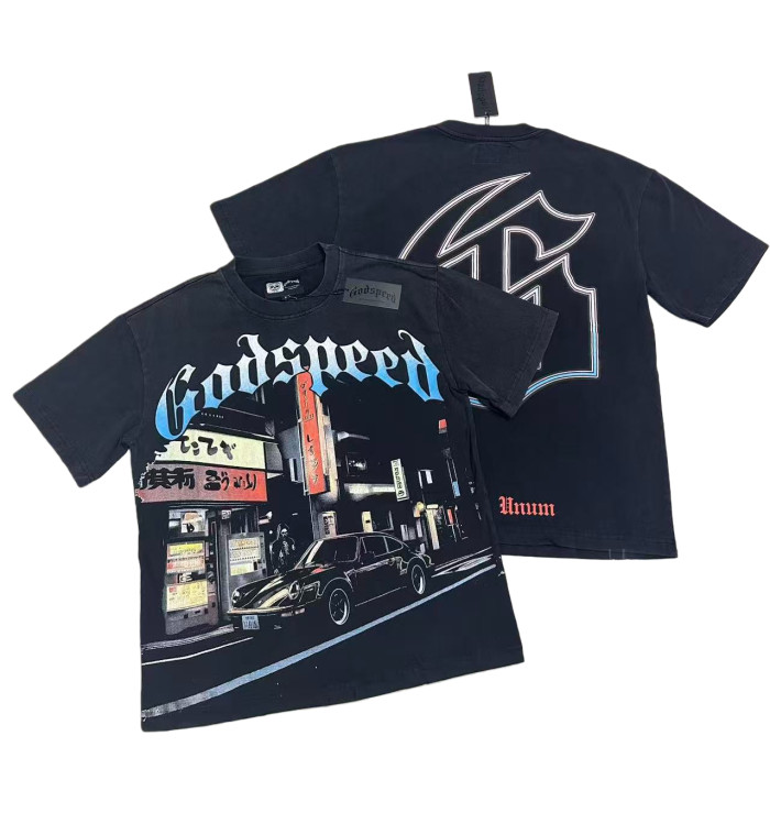 [Buy Two Get One Free]Japanese Street Skull Print Washed Version Tee 2 colors 28498717