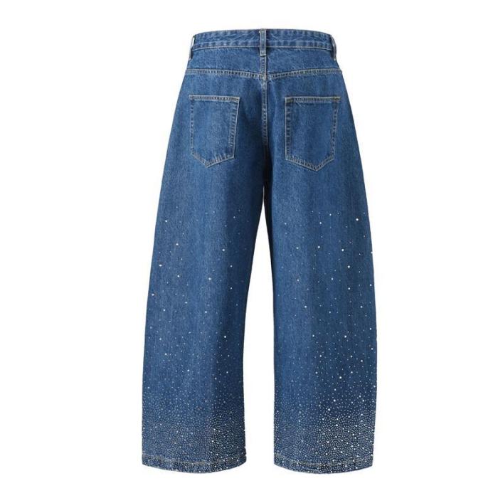 Washed Relaxed Wide-Leg Pearl-Studded Jeans 2 colors 28500158
