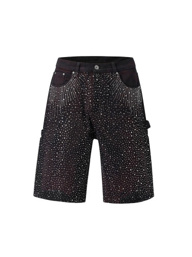 Full-Diamond Shorts Splash-Dyed Gradient Denim Shorts 2 colors 28500152