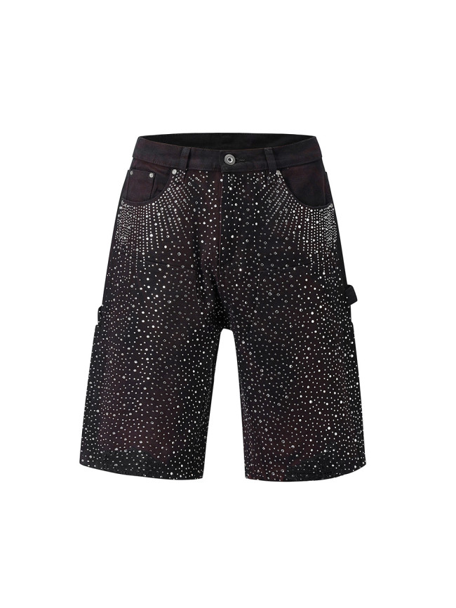 Full-Diamond Shorts Splash-Dyed Gradient Denim Shorts 2 colors 28500152