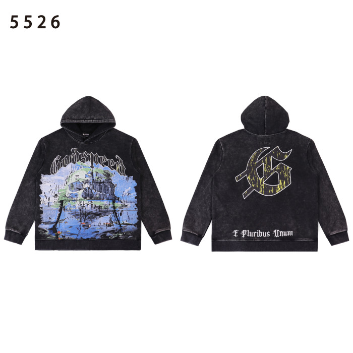  Skull Island Print Washed Version Hoodie 2 colors 28499570