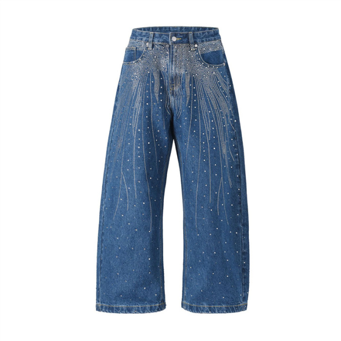 Washed Relaxed Wide-Leg Pearl-Studded Jeans 2 colors 28500158