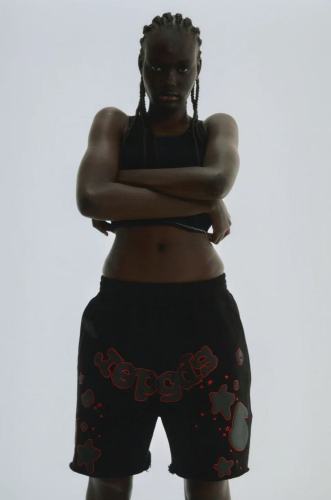 [Big & Tall for weights up to 220 lbs]1:1 quality version Black-Letter Red-Border Logo Printed Shorts 28512679