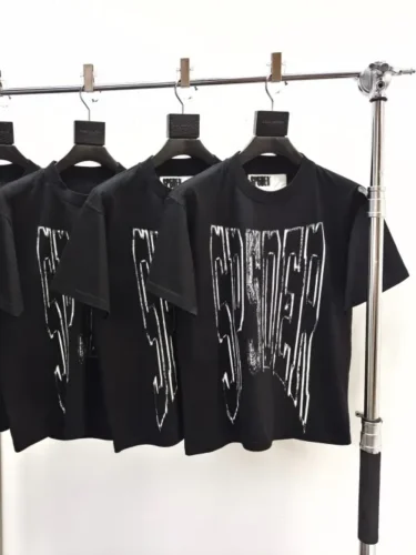 [Big & Tall for weights up to 220 lbs]1:1 quality version Dotted Letter Print Washed Version Tee 2 colors 28493191