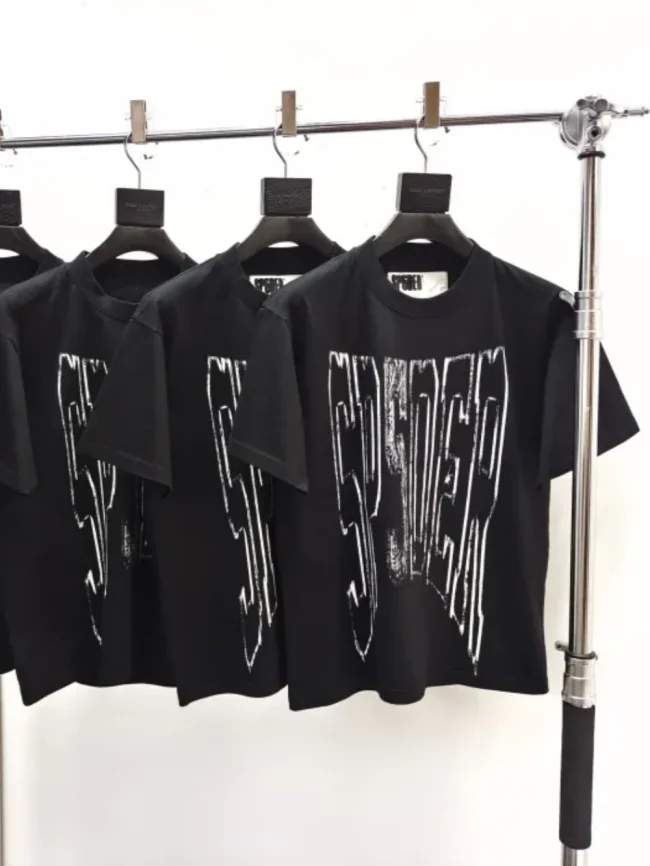 [Big & Tall for weights up to 220 lbs]1:1 quality version Dotted Letter Print Washed Version Tee 2 colors 28493191