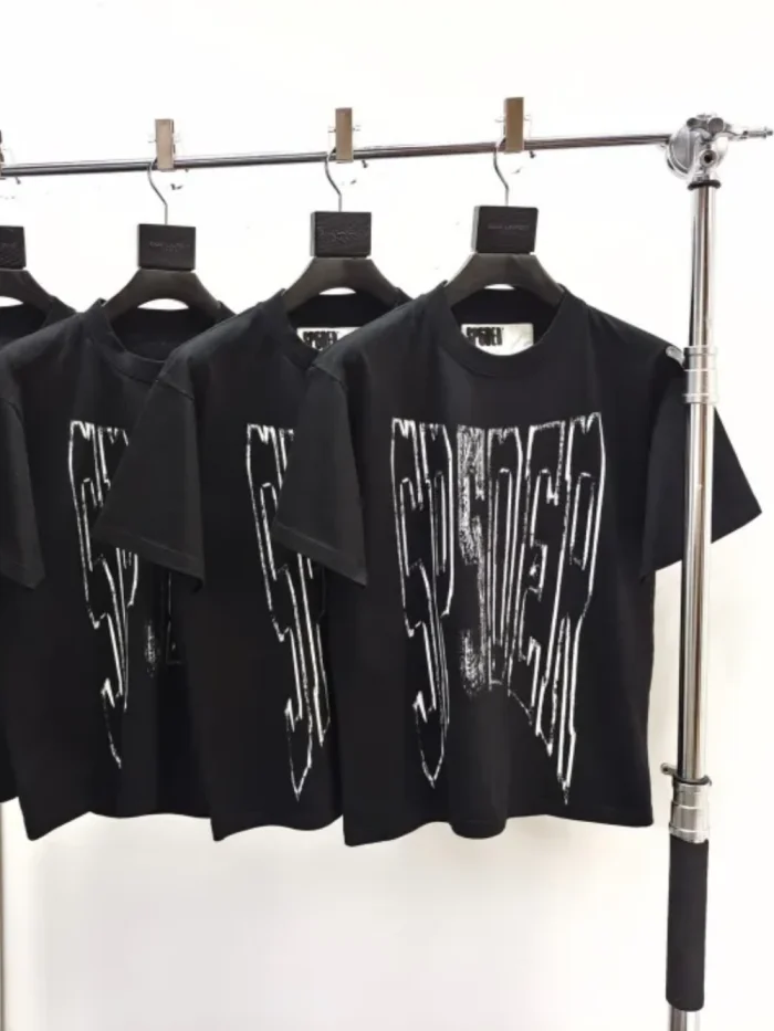 [Big & Tall for weights up to 220 lbs]1:1 quality version Dotted Letter Print Washed Version Tee 2 colors 28493191