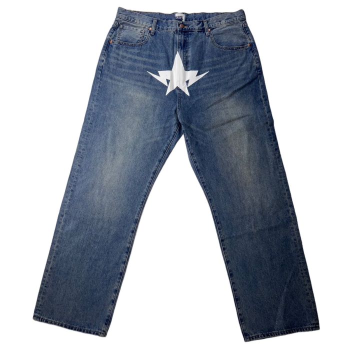 1:1 quality version Lightning Star Ape Head Print Jeans 9 colors 28514941
