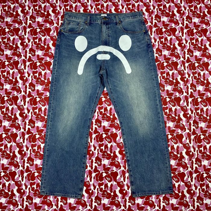 1:1 quality version Lightning Star Ape Head Print Jeans 9 colors 28514941