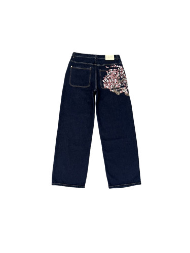 Embroidered Cherry Blossom Denim Jeans 28519272