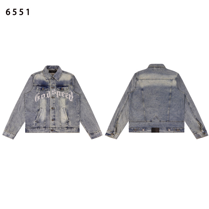 Embroidered Letter Denim Jacket 2 colors 28523743