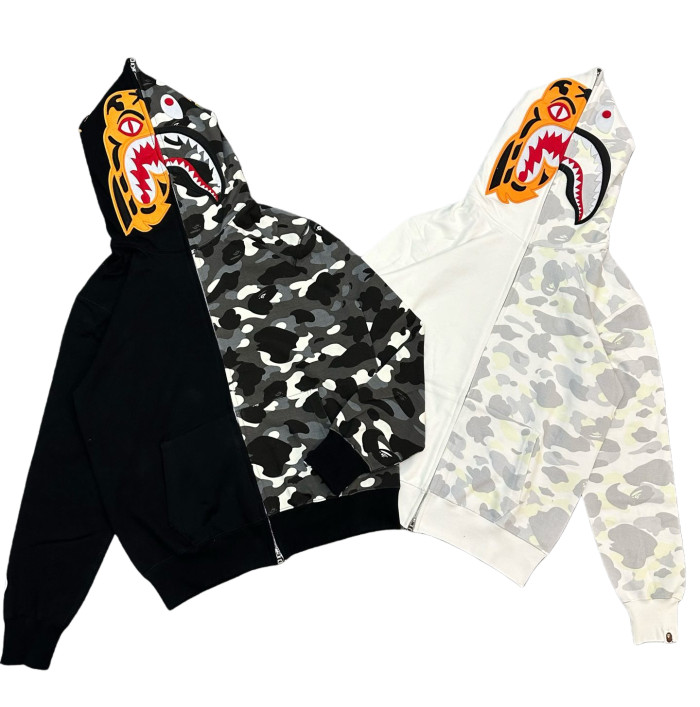 1:1 quality version FW25 CITY Camo Patchwork Glow-in-the-Dark Zipper Hoodie 2 colors 28523740
