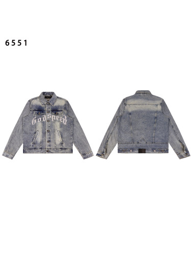 Embroidered Letter Denim Jacket 2 colors 28523743