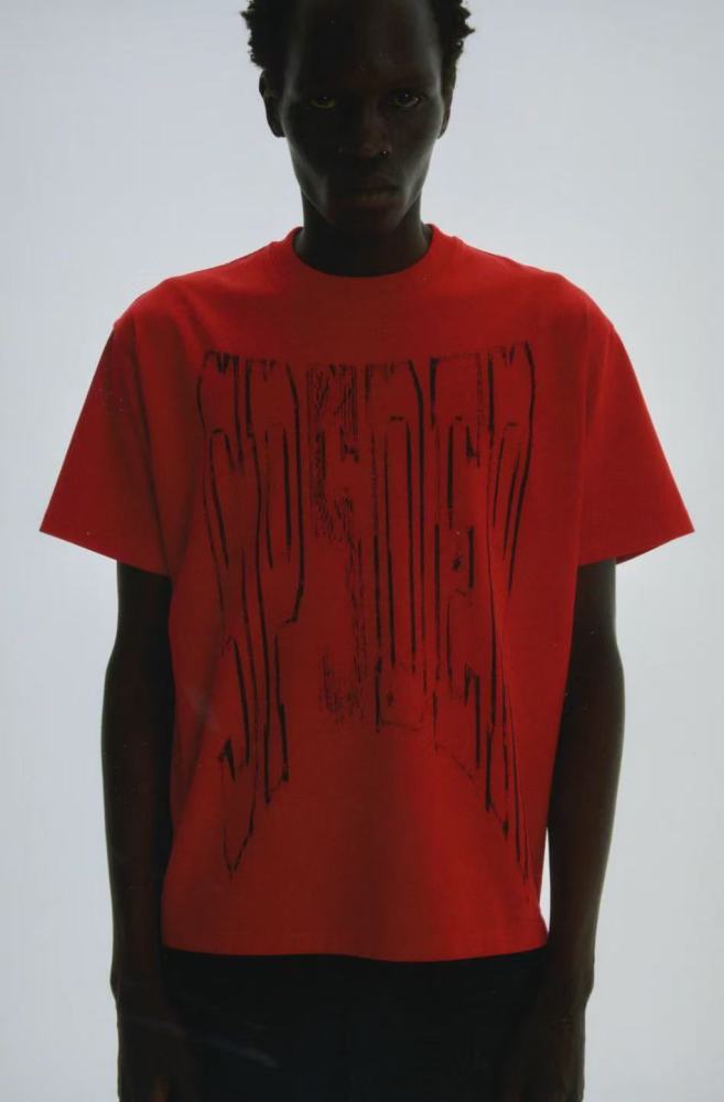 [Big & Tall for weights up to 220 lbs]1:1 quality version Dotted Letter Print Washed Version Tee 2 colors 28493191