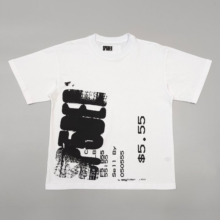 [Big & Tall for weights up to 220 lbs]1:1 quality version Black Vertical Price Tag Print Tee 28523705