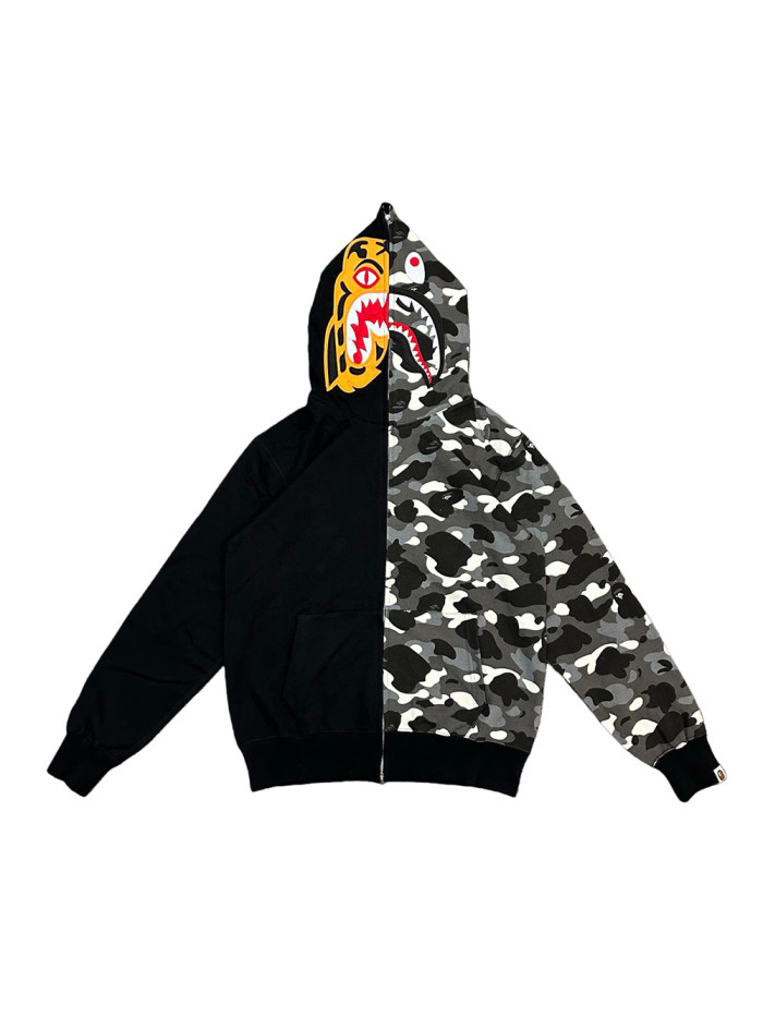1:1 quality version FW25 CITY Camo Patchwork Glow-in-the-Dark Zipper Hoodie 2 colors 28523740
