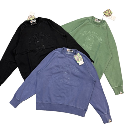 1:1 quality version Vintage-Washed Embroidered Crewneck Pullover Sweatshirt 3 colors 28523735