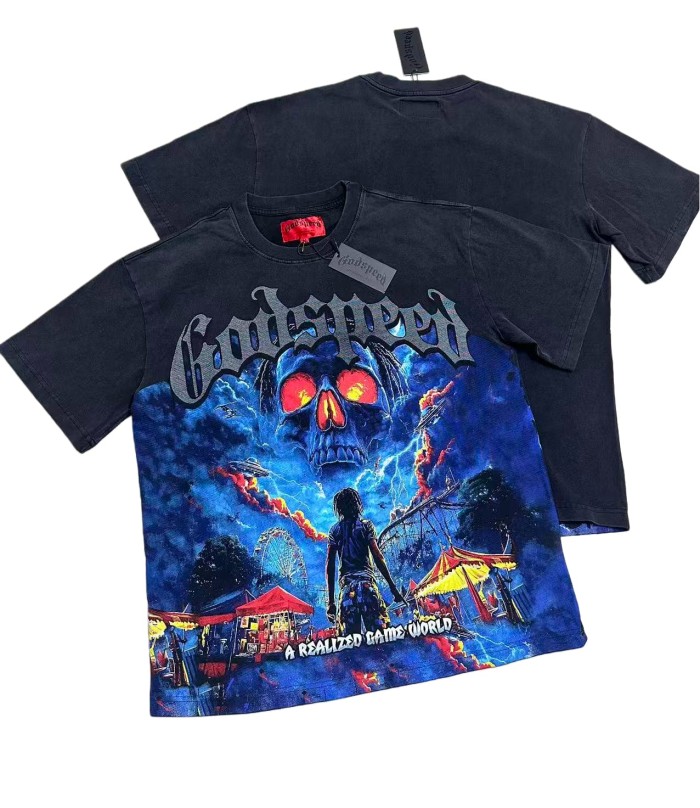 [Buy Two Get One Free]Realized Gaming World Printed Washed Version Tee 2 colors 28523748