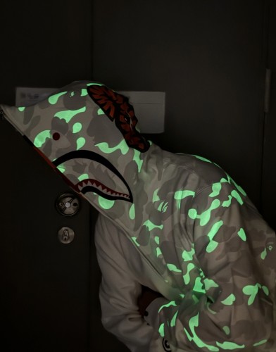 1:1 quality version FW25 CITY Camo Patchwork Glow-in-the-Dark Zipper Hoodie 2 colors 28523740