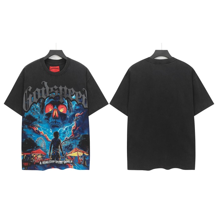 [Buy Two Get One Free]Realized Gaming World Printed Washed Version Tee 2 colors 28523748