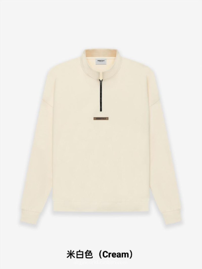 [Big & Tall for weights up to 220 lbs]1:1 quality version Back Silicone Letter Mockneck Half-Zip Sweatshirt 5 colors 28529897