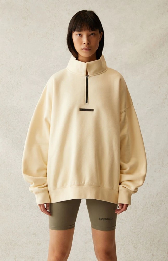 [Big & Tall for weights up to 220 lbs]1:1 quality version Back Silicone Letter Mockneck Half-Zip Sweatshirt 5 colors 28529897