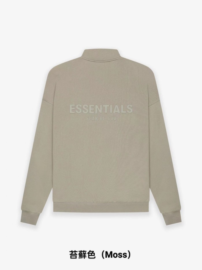 [Big & Tall for weights up to 220 lbs]1:1 quality version Back Silicone Letter Mockneck Half-Zip Sweatshirt 5 colors 28529897