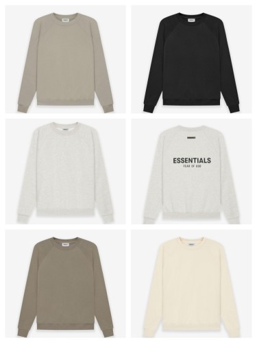 [Big & Tall for weights up to 220 lbs]1:1 quality version Front Solid-Color Back Silicone Letter Pullover Sweatshirt 5 colors 28529899