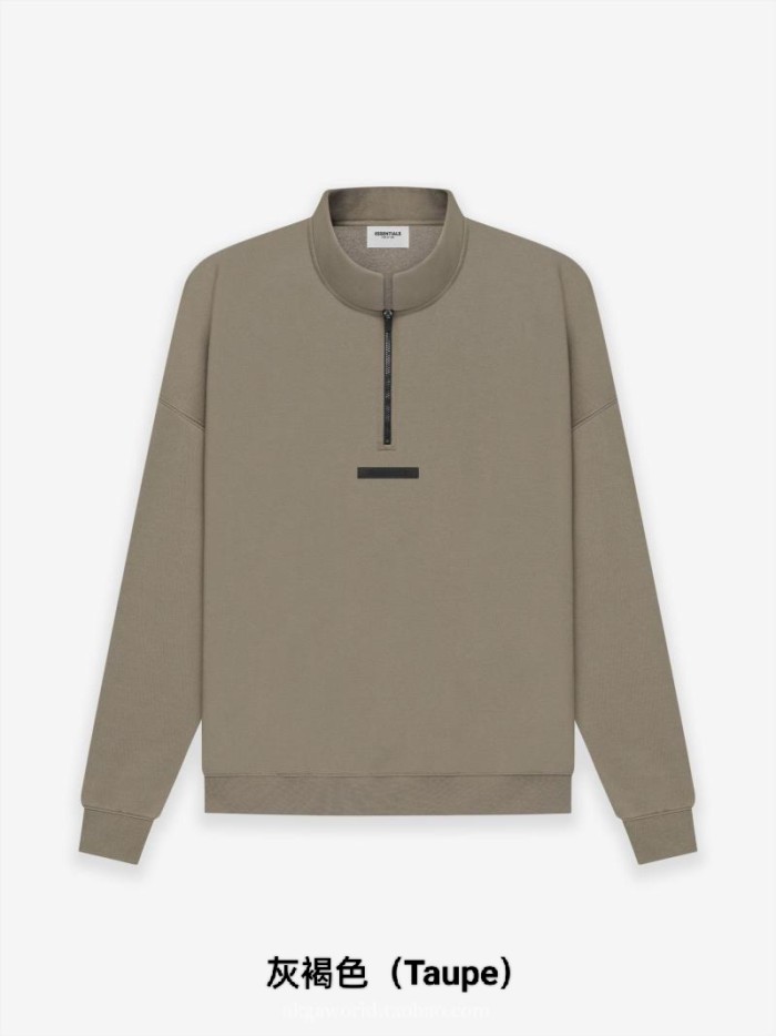 [Big & Tall for weights up to 220 lbs]1:1 quality version Back Silicone Letter Mockneck Half-Zip Sweatshirt 5 colors 28529897