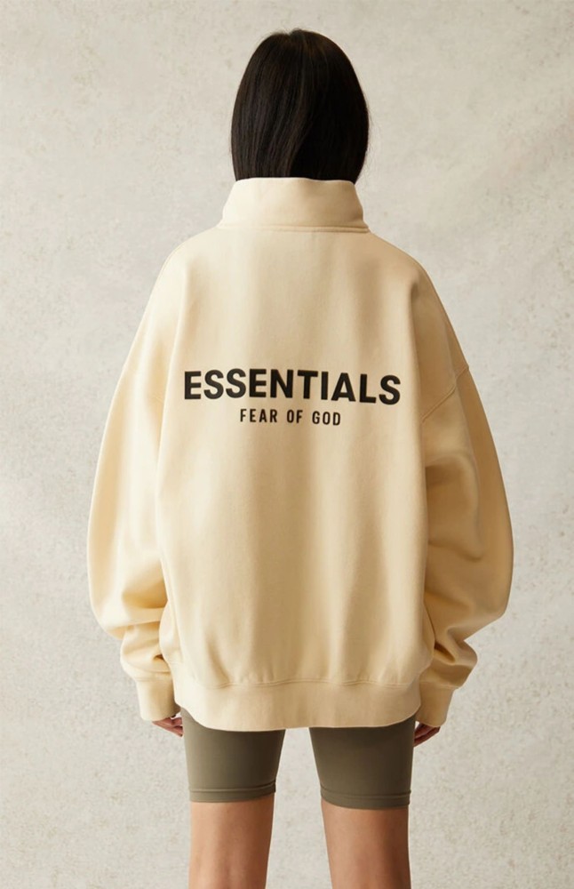 [Big & Tall for weights up to 220 lbs]1:1 quality version Back Silicone Letter Mockneck Half-Zip Sweatshirt 5 colors 28529897